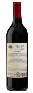 2023 AVV Merlot 750ml back bottle shot