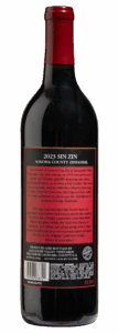 2023 AVV Sin Zin 750ml back bottle shot
