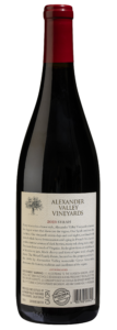 2023 AVV Syrah 750ml back bottle shot