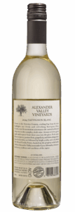 2024 AVV Sauvignon Blanc 750ml back bottle shot