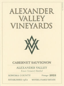 AVV 2023 Cabernet Sauvignon organically grown front label PS