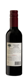 Back bottle shot of AVV Cabernet Sauvignon. Vintage: 2018. Size: 375ml. Appellation: Alexander Valley.