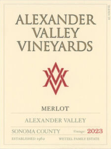 AVV Merlot 2023 750ml front label