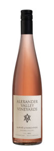 Front bottle shot of AVV Dry Rose of Sangiovese. Vintage: 2020. Appellation: Alexander Valley.