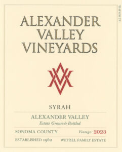 AVV Syrah 2023 front label