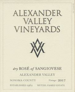 AVV 2017 dry Rose of Sangiovese Front Label
