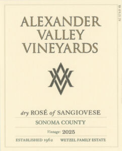 AVV dry Rose' of Sangiovese 2025 front label ps